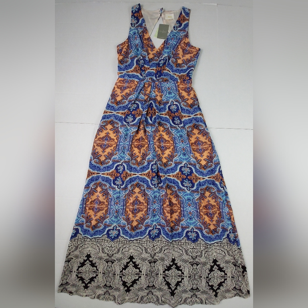 Maeve Anthropologie Dress Womens 12 Pink Rose Medallion Silk Shell NWT $178.00